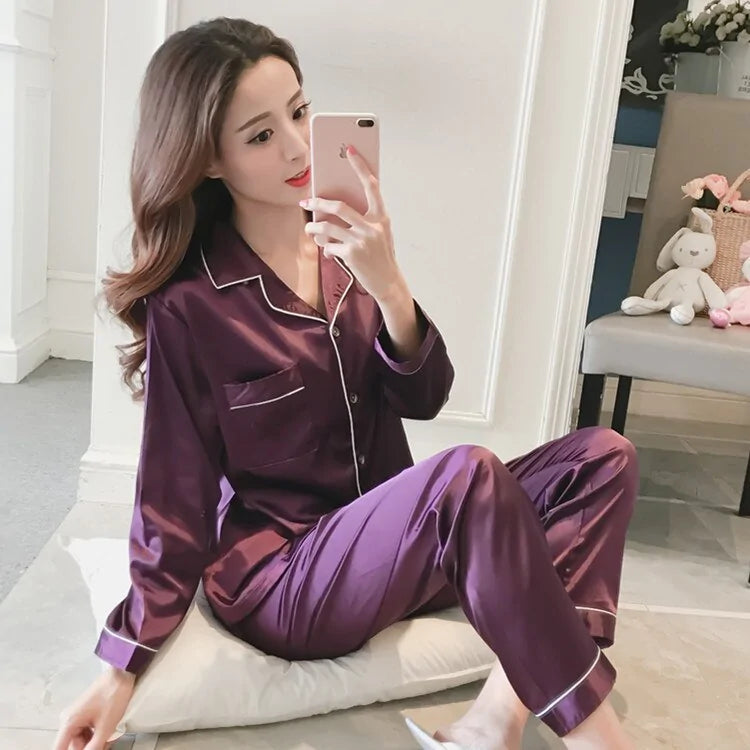 Luxe Silk Blend Pajamas for Women