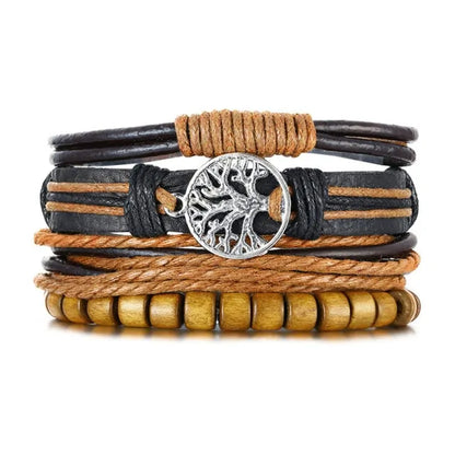 Braided Wrap Leather Bracelets