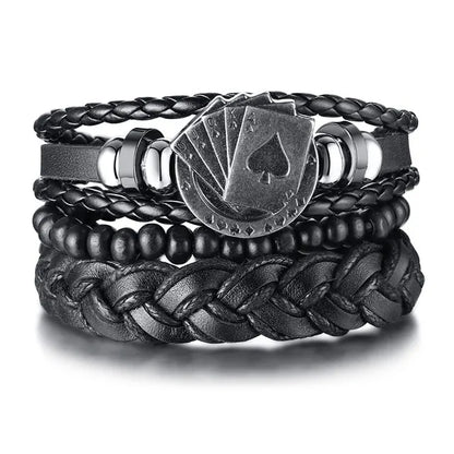 Braided Wrap Leather Bracelets