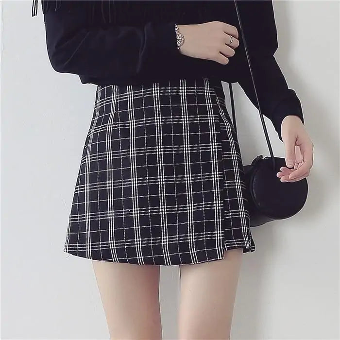 Classic Plaid Wrap Skirt