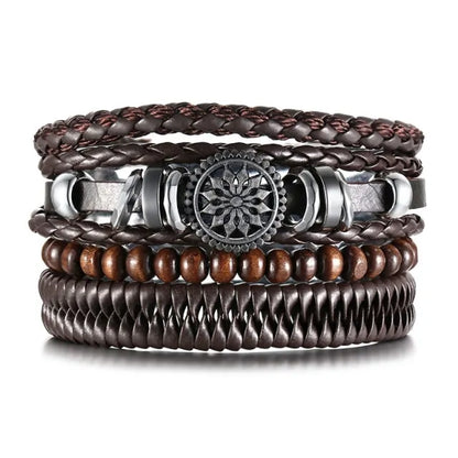 Braided Wrap Leather Bracelets