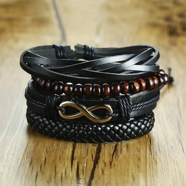 Braided Wrap Leather Bracelets